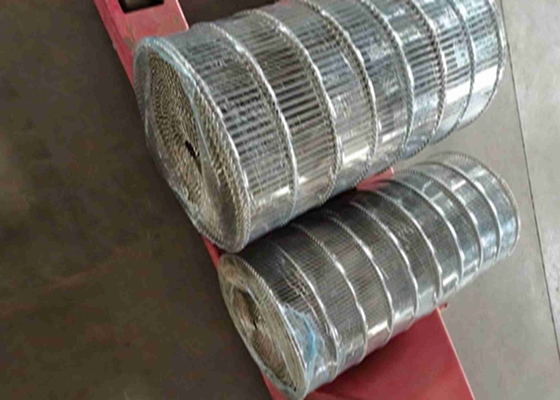 Length 10m-50m Flat Wire Mesh Conveyor Belt Open Area 67.5%-86% Diameter 0.9mm-2.35mm