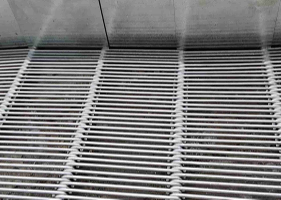 Length 10m-50m Flat Wire Mesh Conveyor Belt Open Area 67.5%-86% Diameter 0.9mm-2.35mm