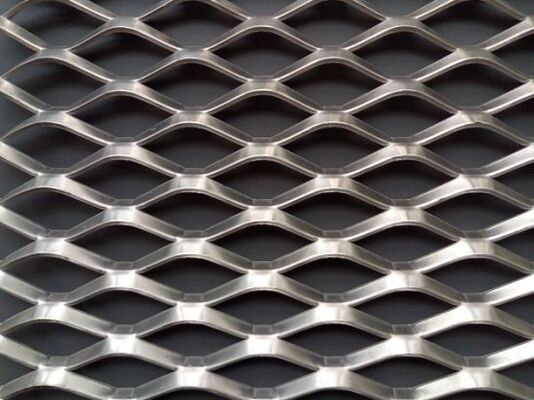 Aluminium Expanded Wire Mesh Screen Metal Sheet Diamond Hole Shape Customized