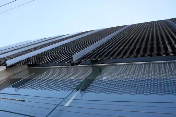 پرده دیواری مشبک فلزی منبسط شده آلومینیومی، مواد طراحی ساختمان گالوانیزه